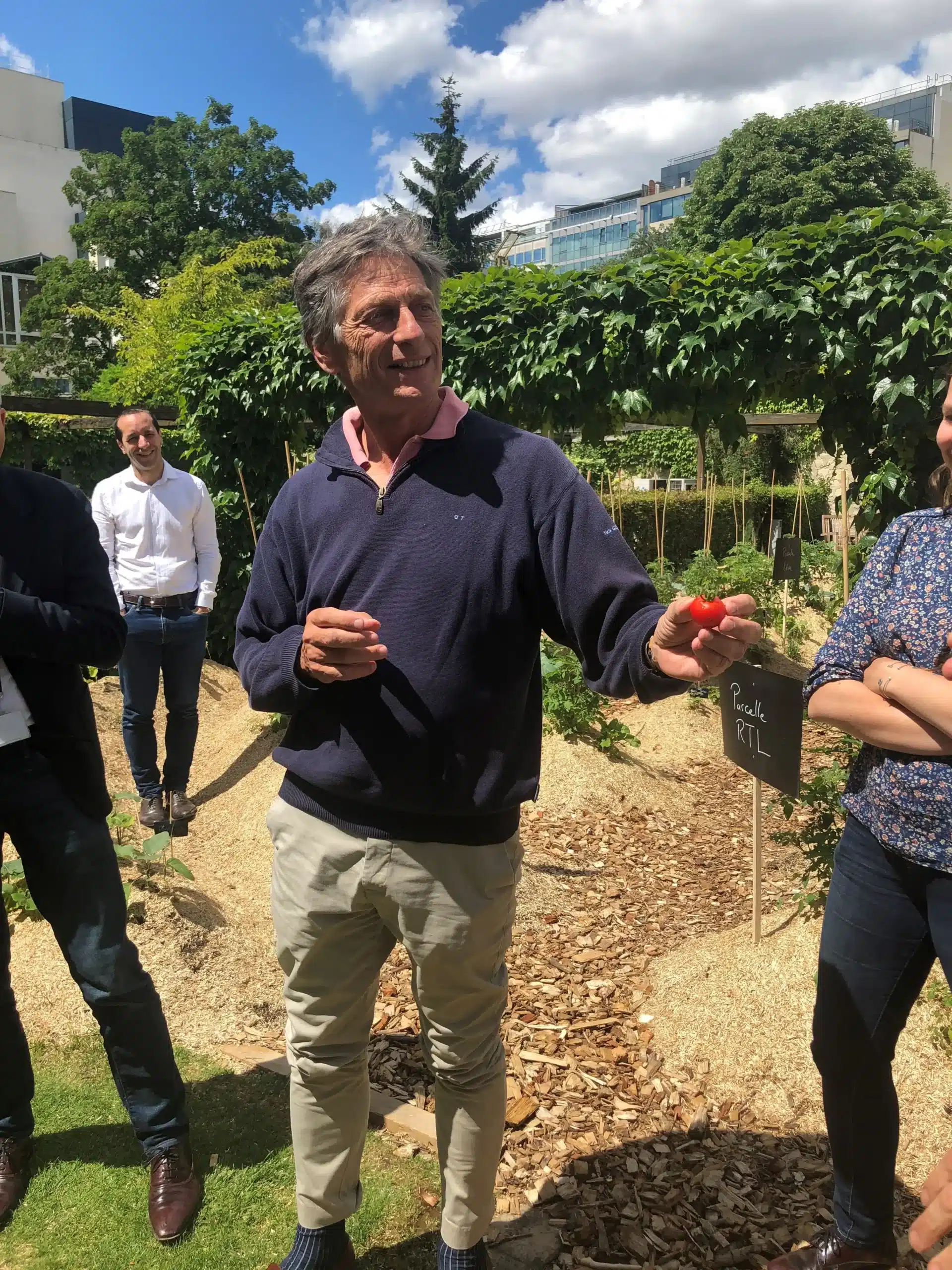 Nicolas de Tavernost lors de l’inauguration du potager